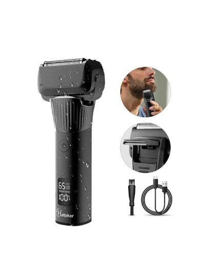 Electric Foil Shaver LED Display - Compact Waterproof Grooming