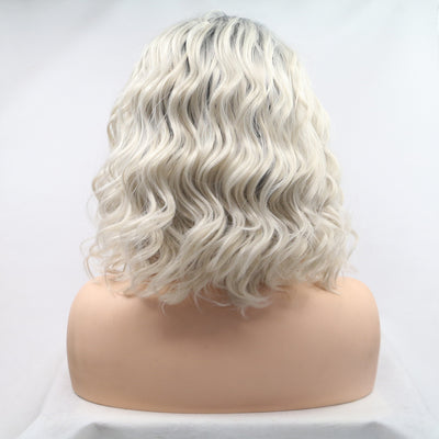 13*3" Lace Front Wigs Synthetic Mid-length Wavy 12" 130% Density - Fashions Envy