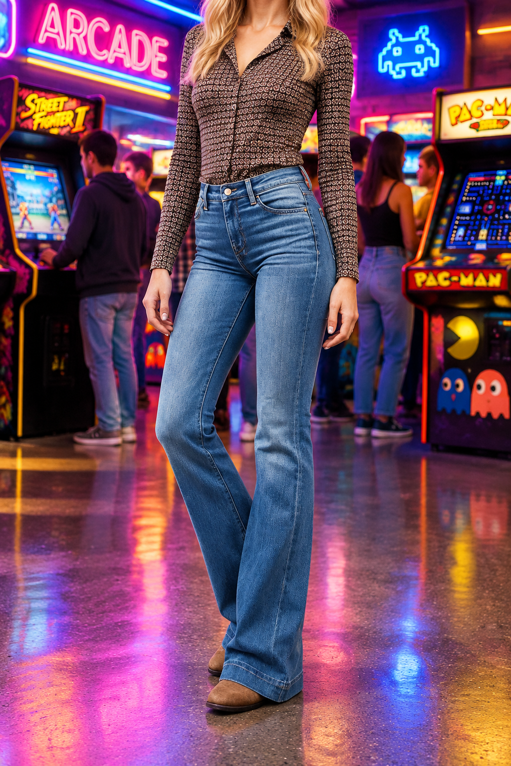 Angled view at an arcade