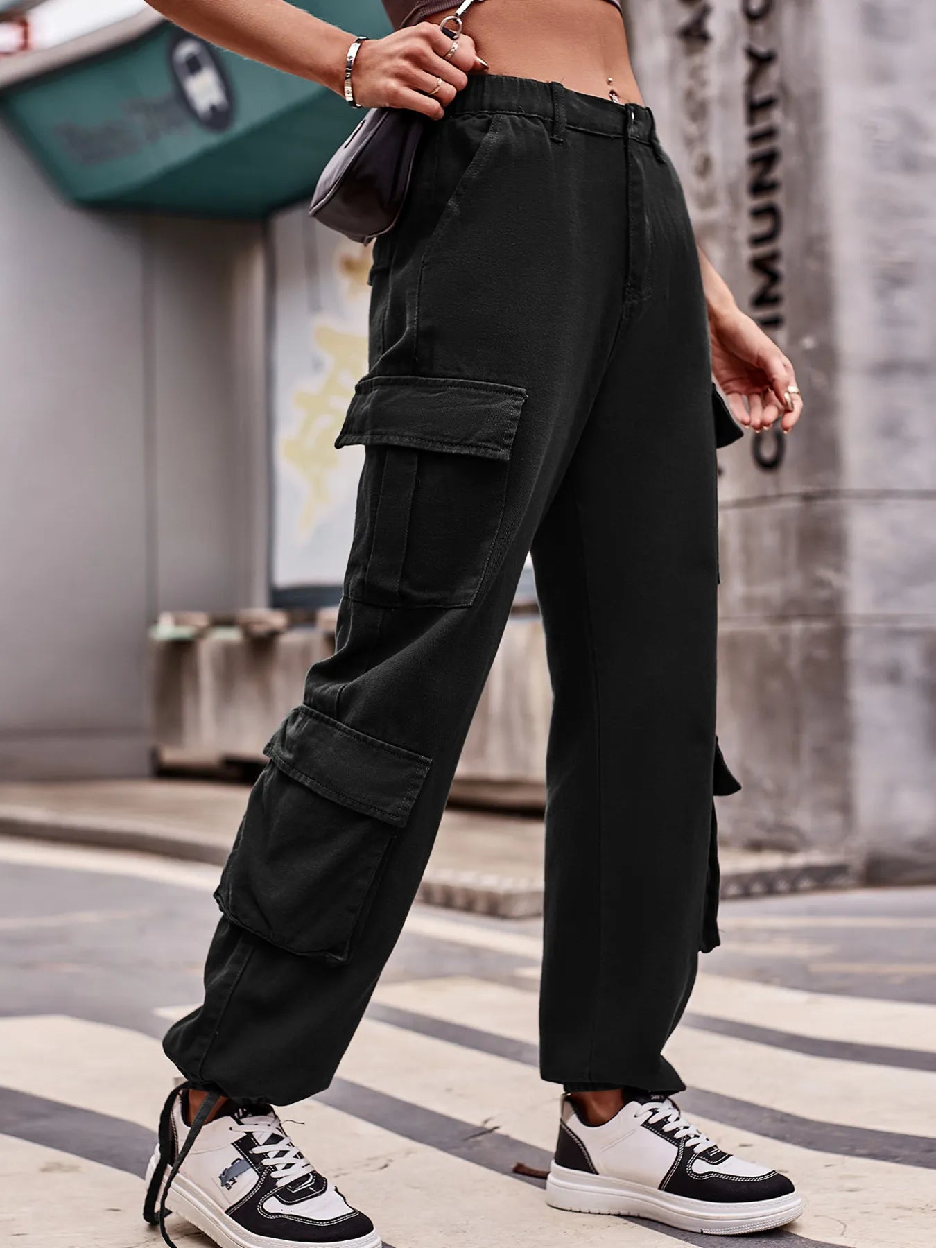 Casual Wide Leg Cargo Jeans - Relaxed Fit Denim - Fashions Envy
