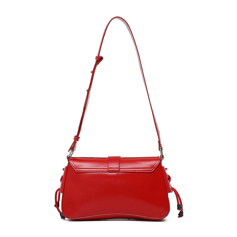 Utility Shoulder Bag - Zip Pockets and Metal Hardware