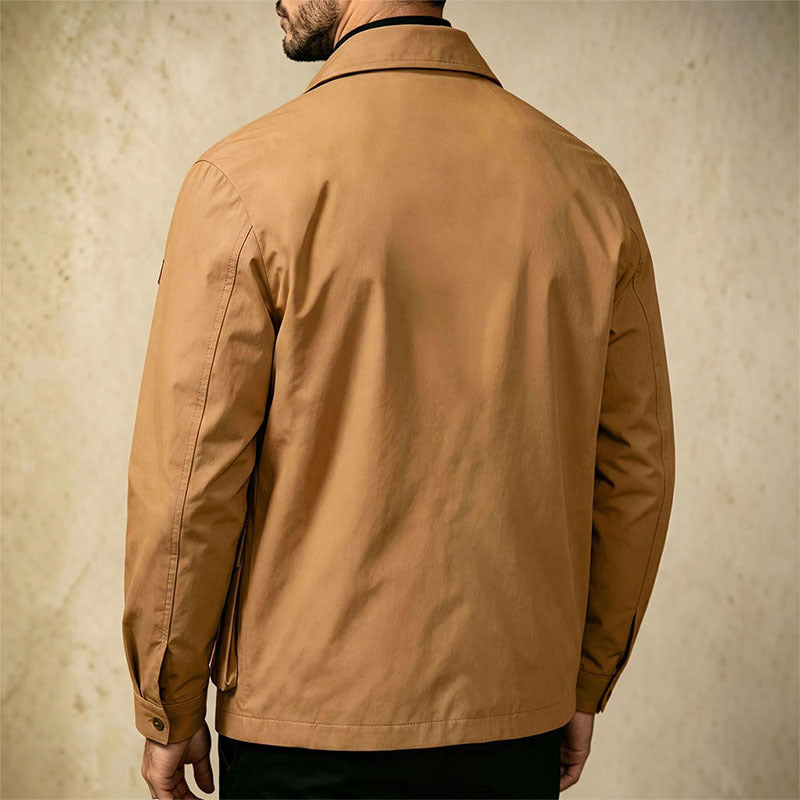 Cross-border Foreign Trade Wholesale Autumn New Men's Jacket Large Size Lapel Multi-pocket Trend All-match Work Coat Men