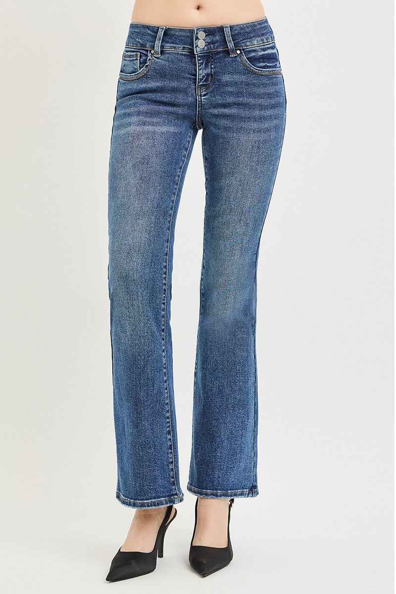 RISEN Tummy Control Low Rise Bootcut Jeans