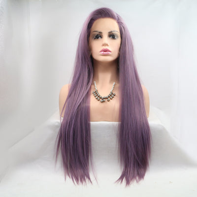 13*3" Lace Front Wigs Synthetic Long Straight 24" 130% Density - Fashions Envy