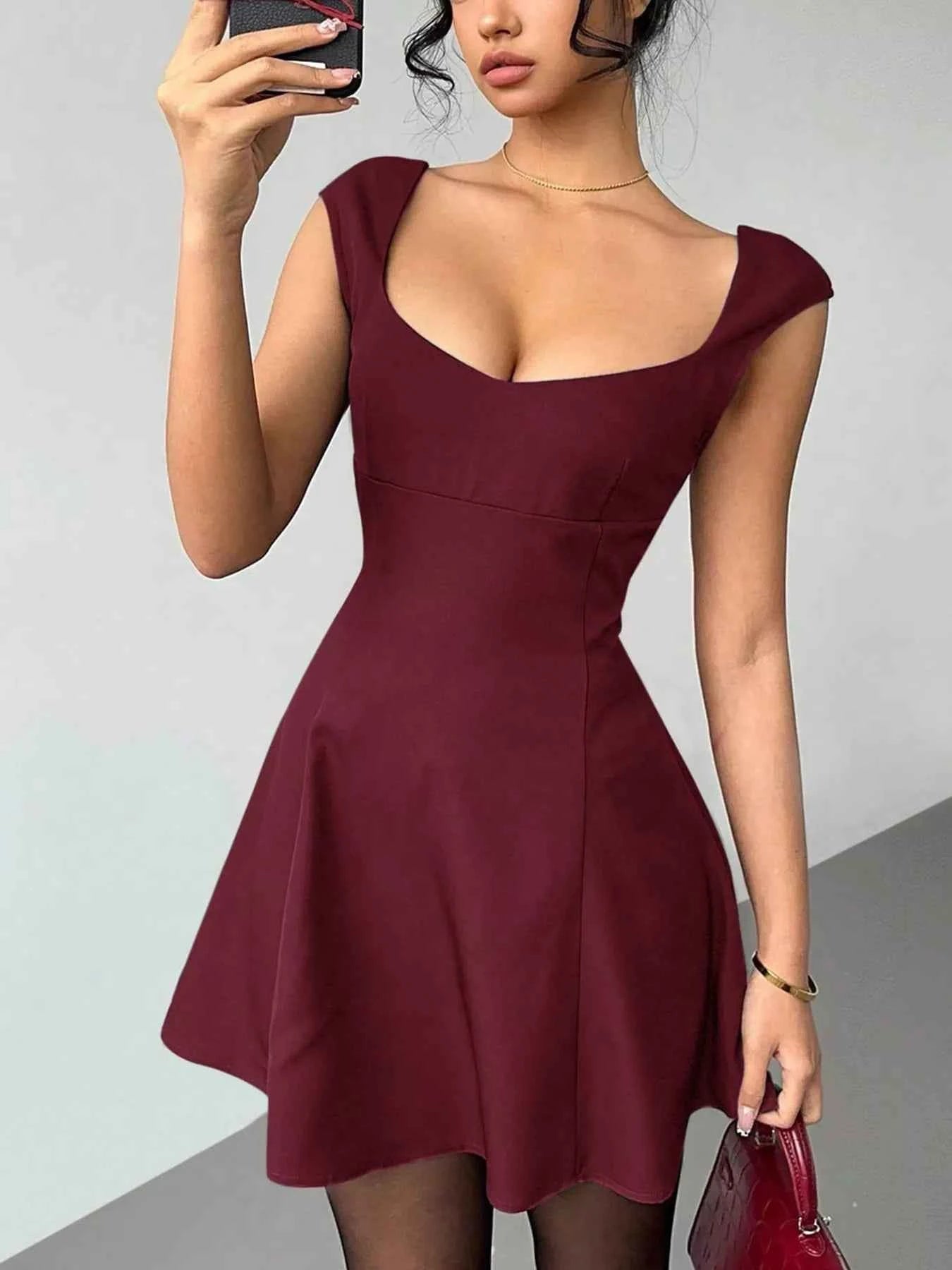 Sleeveless A-Line Mini Dress