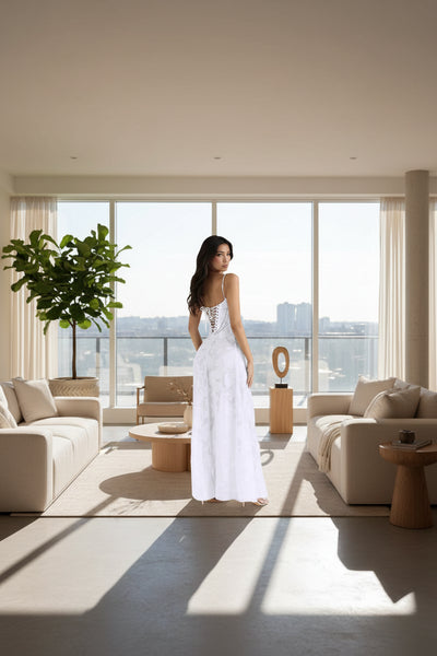 Black Maxi Dress - Lace Spaghetti Strap Gown