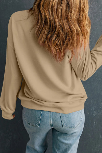 THANKSGIVING Round Neck Dropped Shoulder Sweatshirt - Fashions Envy