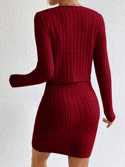 French Suit Set - Jacket & Dress Two-Piece Outfit