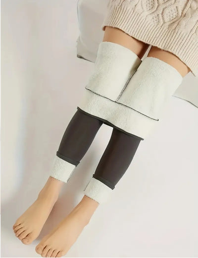 High-Waisted Thermal Leggings - Soft Lining for Cold Days