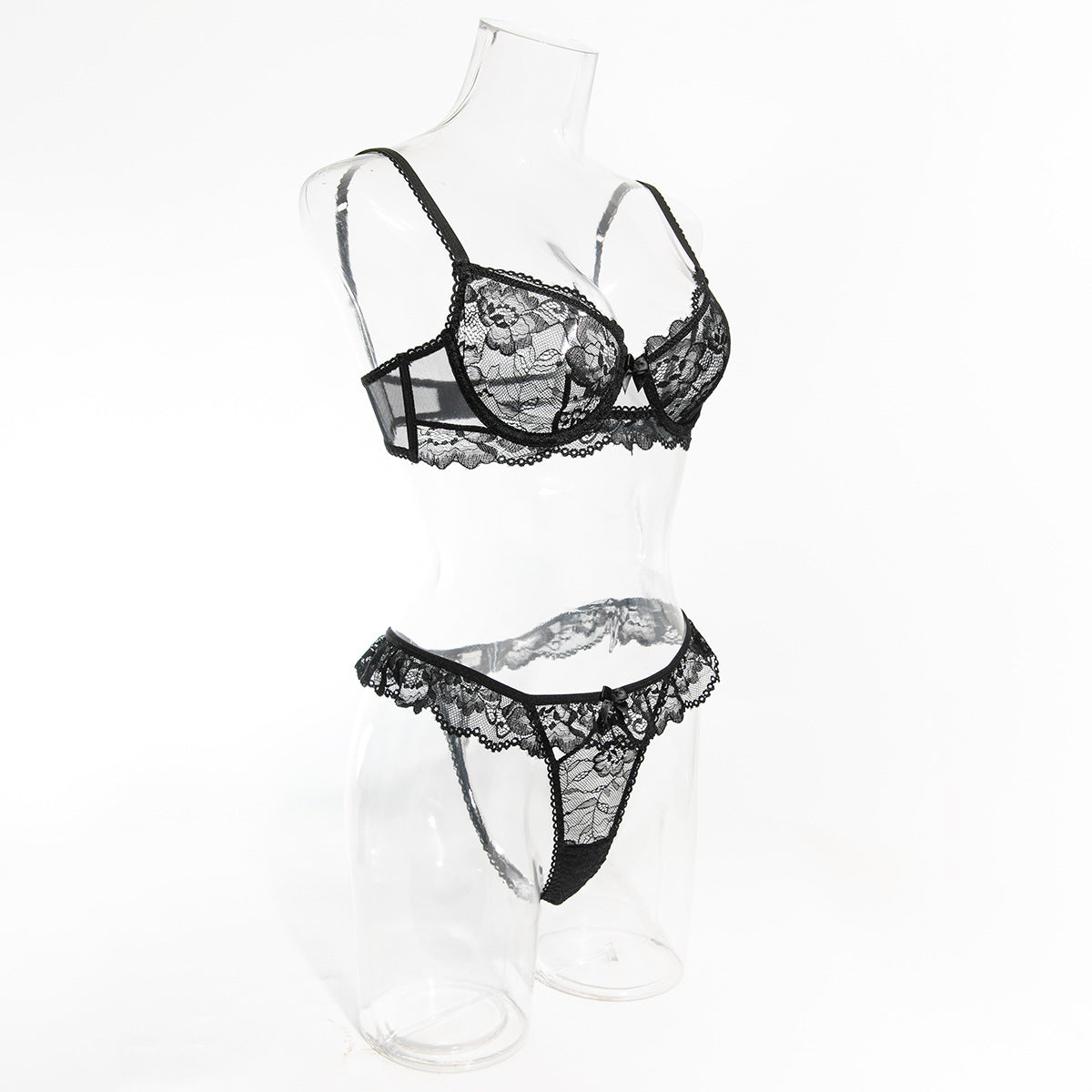 Black Lace Bra Set - Thin Sexy Underwear Lingerie