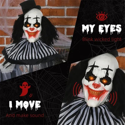 6ft Motion Activated Scary Clown - Halloween Decoration - Fashions Envy