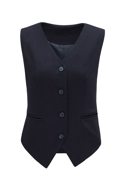 Pocketed Button Up Vest - Fashions Envy