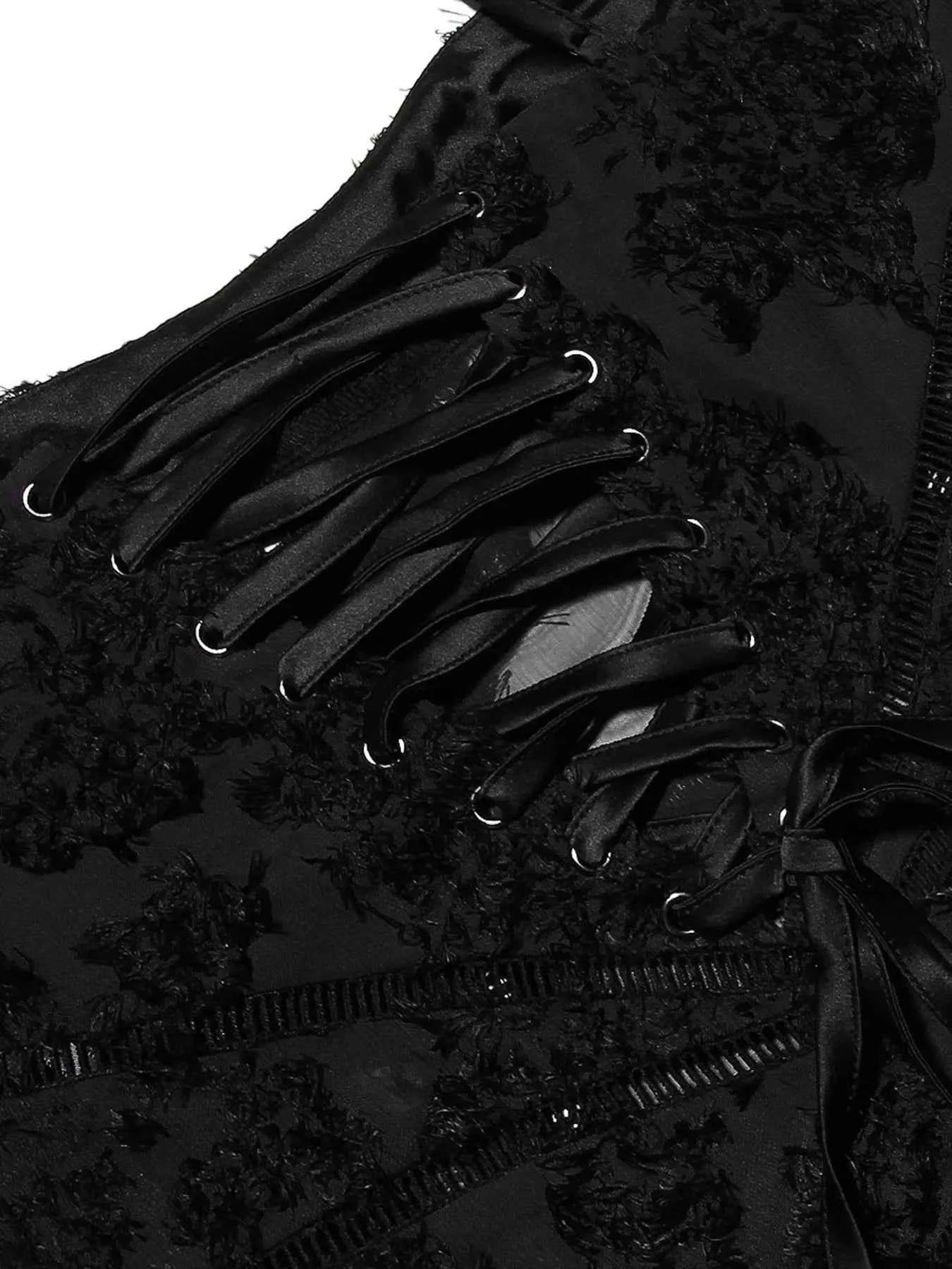 Black Maxi Dress - Lace Spaghetti Strap Gown