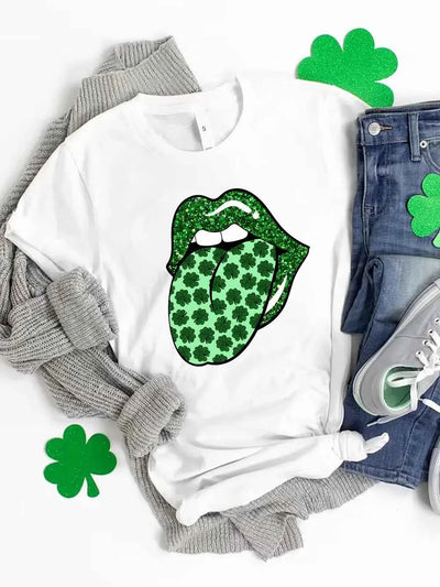 Saint Patrick's Day T-Shirt - Round Neck Graphic Tee
