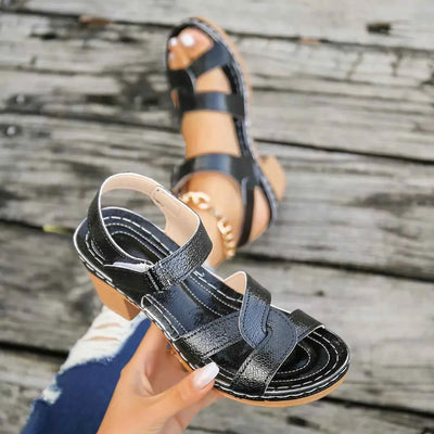 Open Toe Block Heel Sandals - Mid Height Elegant Style