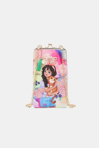 Nicole Lee USA Printed Kisslock Phone and Sunglass Purse - Fashions Envy