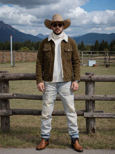Non-stretch Straight-leg Pants