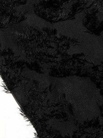 Black Maxi Dress - Lace Spaghetti Strap Gown