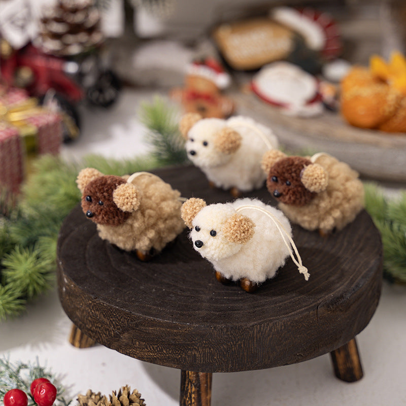 2-Piece Fuzzy Puppy Hanging Widget - Fashions Envy