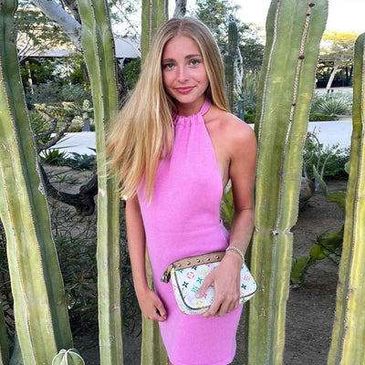 Backless Halter Dress - Sexy Bodycon Mini Dress - Fashions Envy