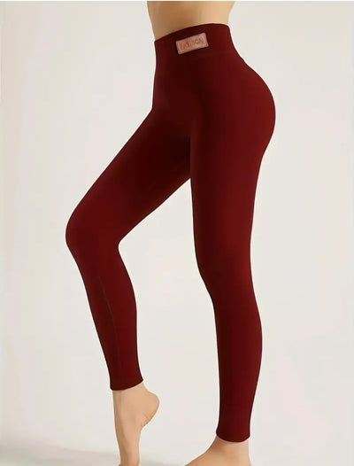 High-Waisted Thermal Leggings - Soft Lining for Cold Days