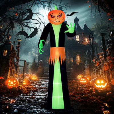 Halloween Inflatable Pumpkin Ghost - Six LED Lights