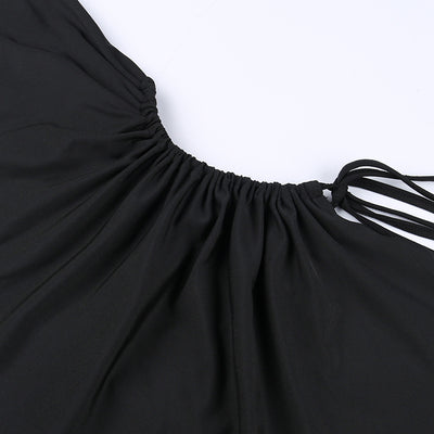 Women's Sexy Backless Slim Fitting Bodycon Slit Mini Dress