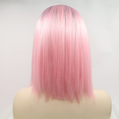 13*3" Lace Front Wigs Synthetic Mid-length Straight 12" 130% Density - Fashions Envy