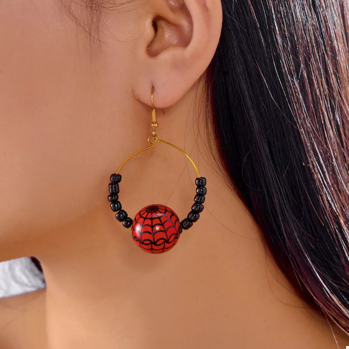 18K Gold-Plated Halloween Bead Earrings - Fashions Envy