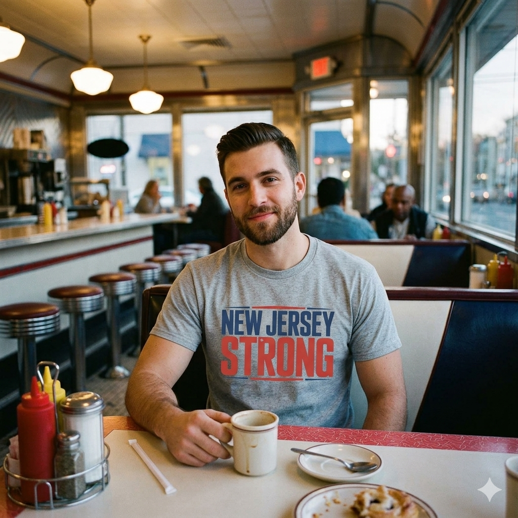New Jersey Strong T-Shirt - Port & Co Easy Cotton Tee