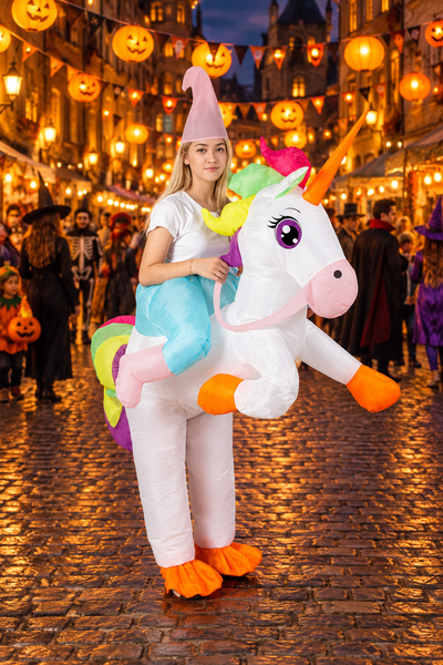 Inflatable unicorn costume lifestyle candidate using slot 3