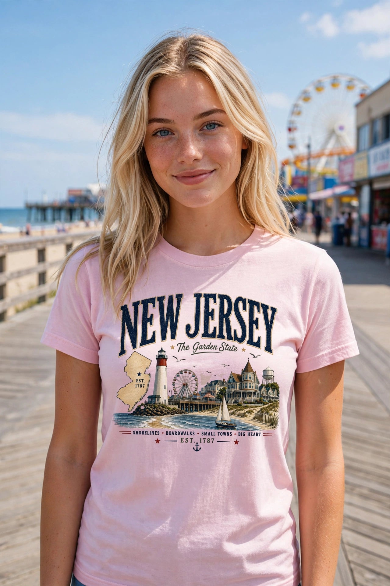 New Jersey The Garden State - Port & Co ™ Easy Cotton Tee
