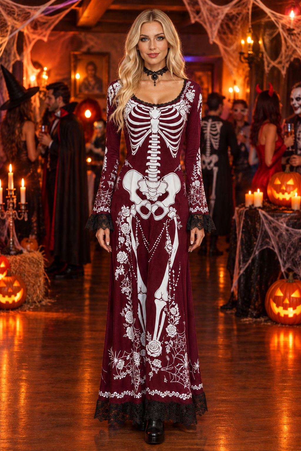 Red-color version of the accurate dress image
