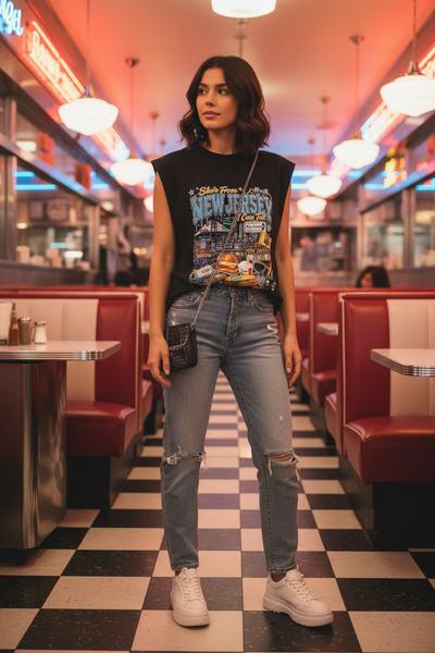 She's From New Jersey Black Diner Standing Scene